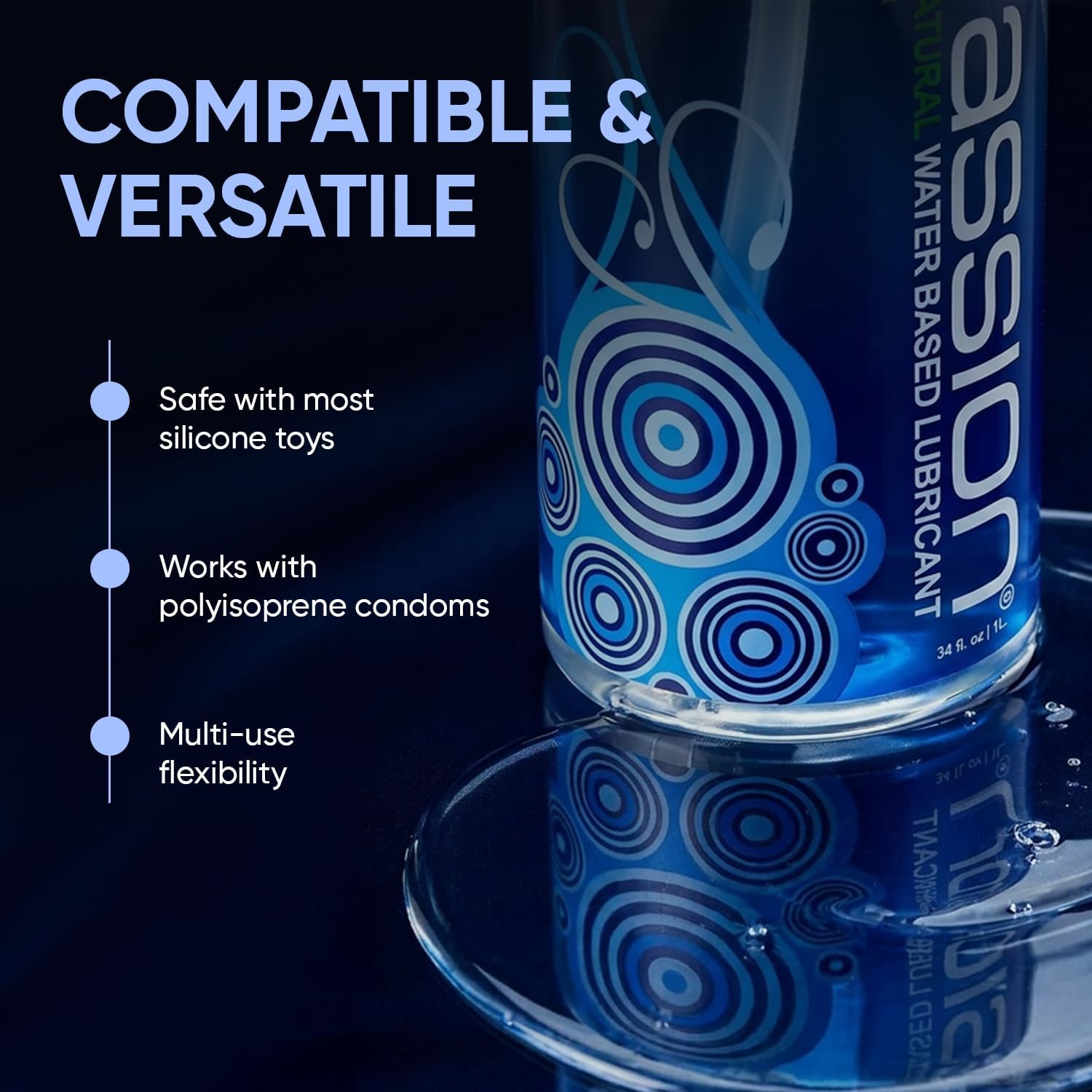 Passion Natural Water-Based Personal Lubricant, for Men & Women - 16 Fl Oz - Image 5