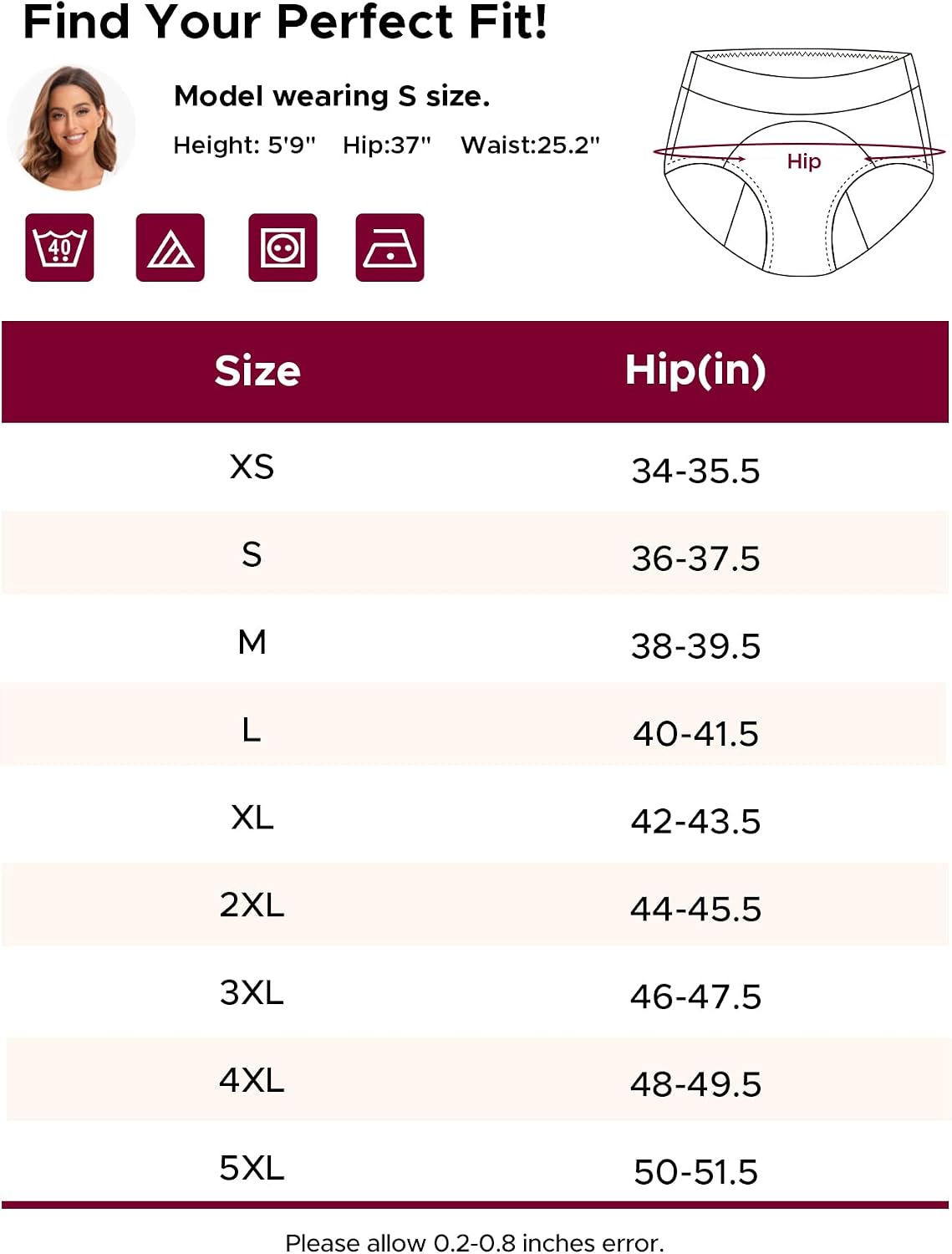 INNERSY Period Underwear for Women High Waisted Leak-Proof Postpartum Menstrual Panties 3-Pack - Image 6