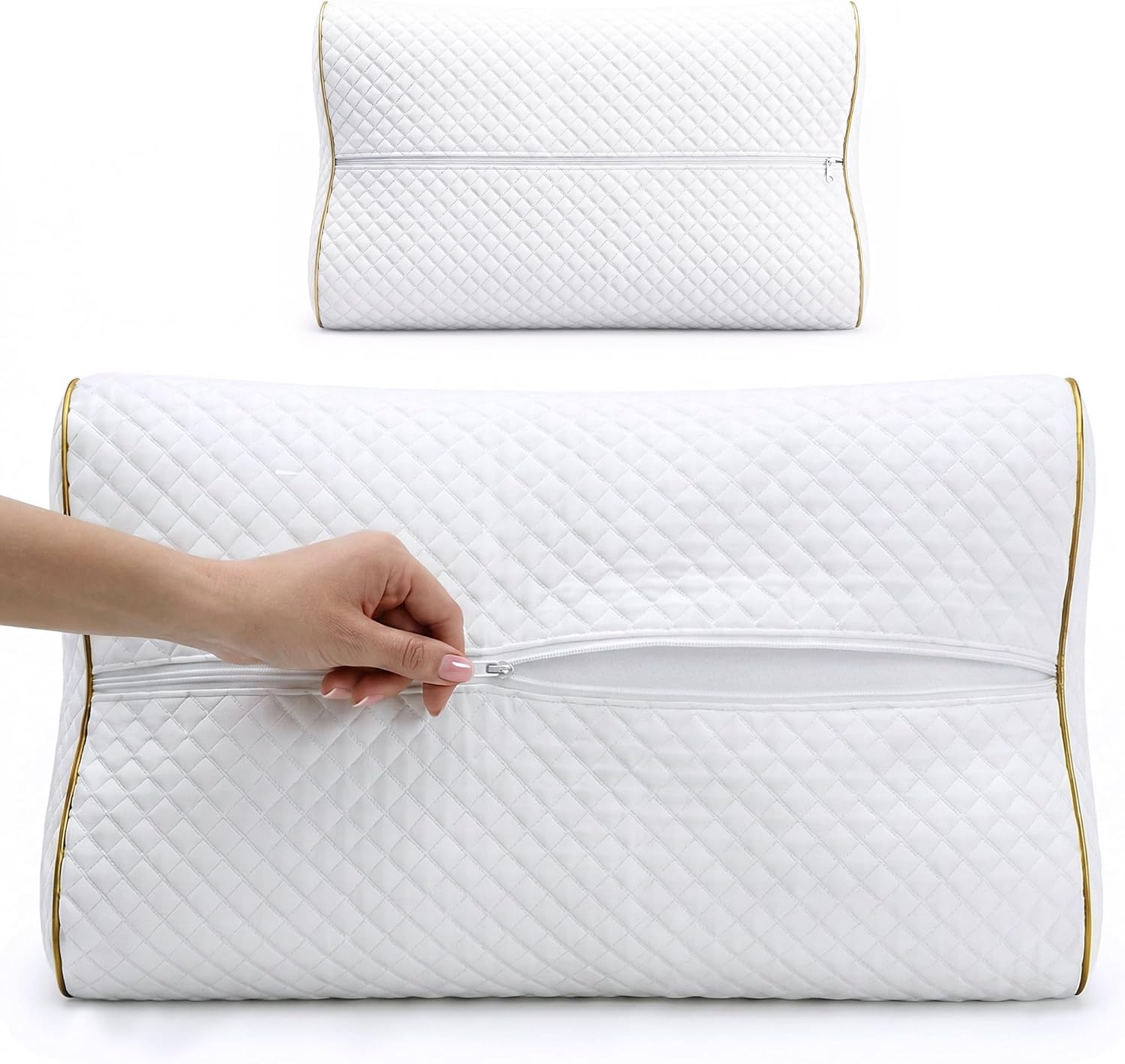 Royal Therapy Travel Memory Foam Cervical Pillow – Contour Pillow for Neck and Shoulder Pain - Image 3