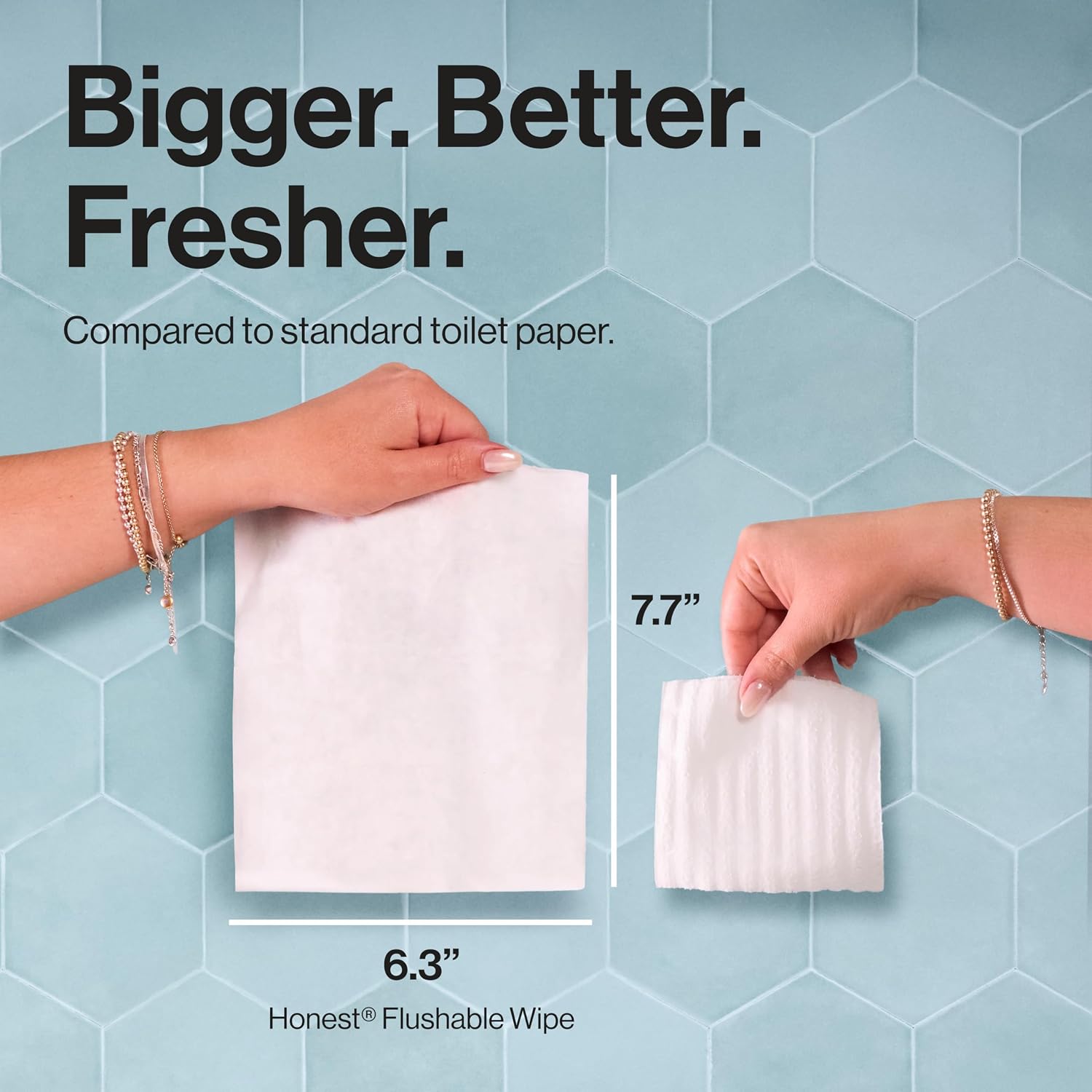 The Honest Company Flushable Wipes, Hypoallergenic, Tropical Leaves, 336ct - Image 7