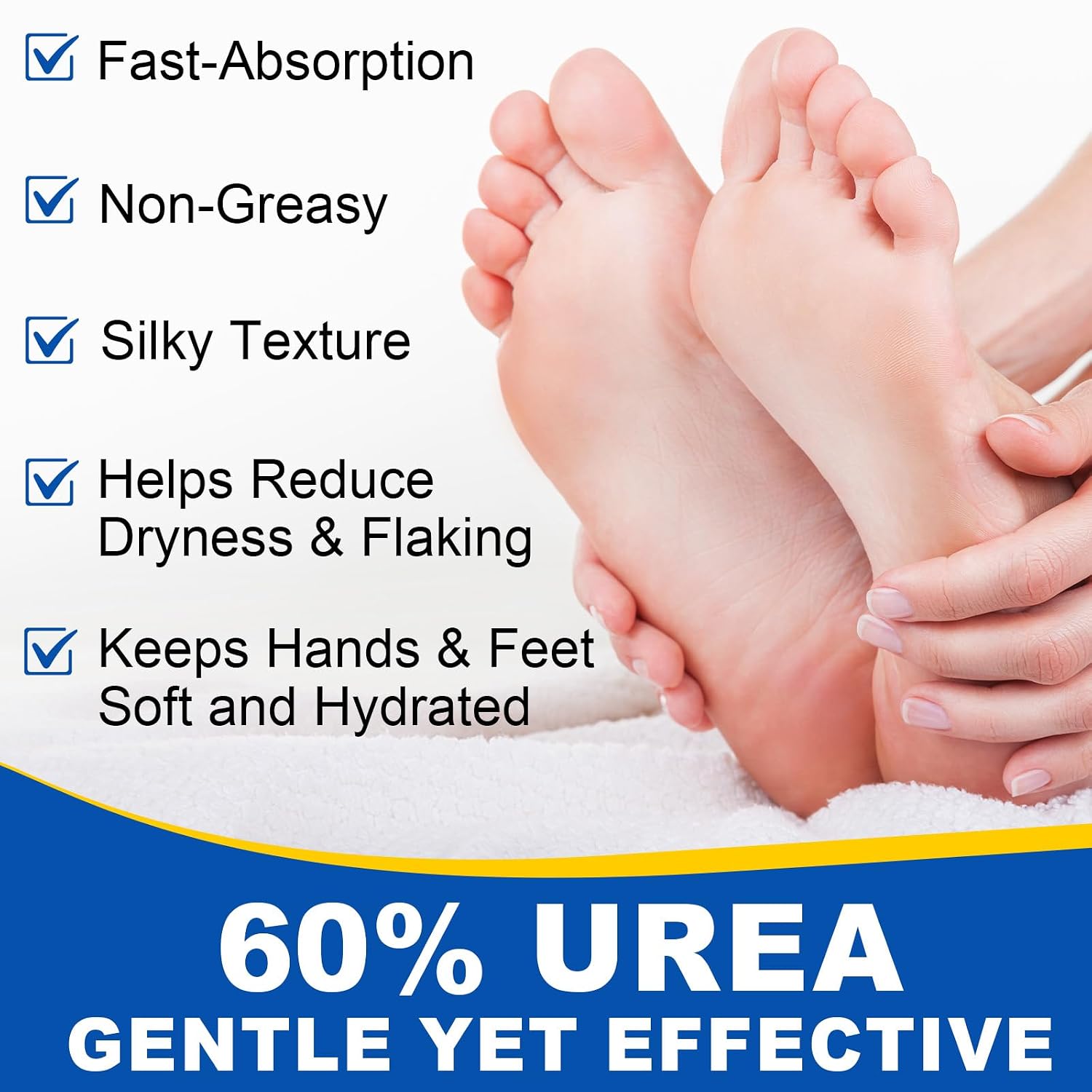 60% Urea Cream Stick plus 2% Salicylic Acid, Maximum Strength Urea Foot Cream Callus Remover for Dry Cracked Heels, Hands, Knees,Exfoliating Moisturizer, Dead Skin Remover Foot Balm 1.4oz (1pcs) - Image 3