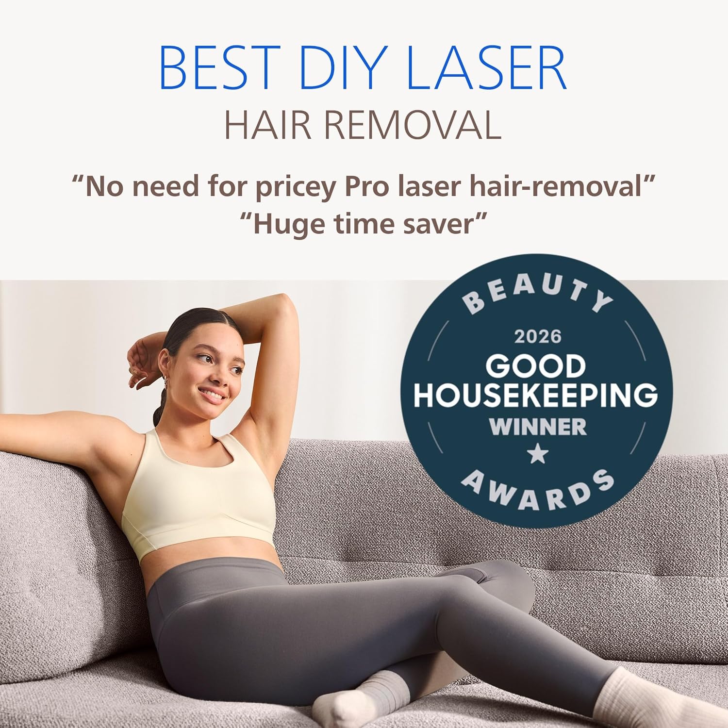 Philips Lumea IPL — Salon-like Laser Hair Removal, Permanent Hair Reduction Device At Home for Body & Facial Hair Removal for Women with Unique UV Filter for Face — 5 Settings, Skin Sensors, BRI932/03 - Image 7