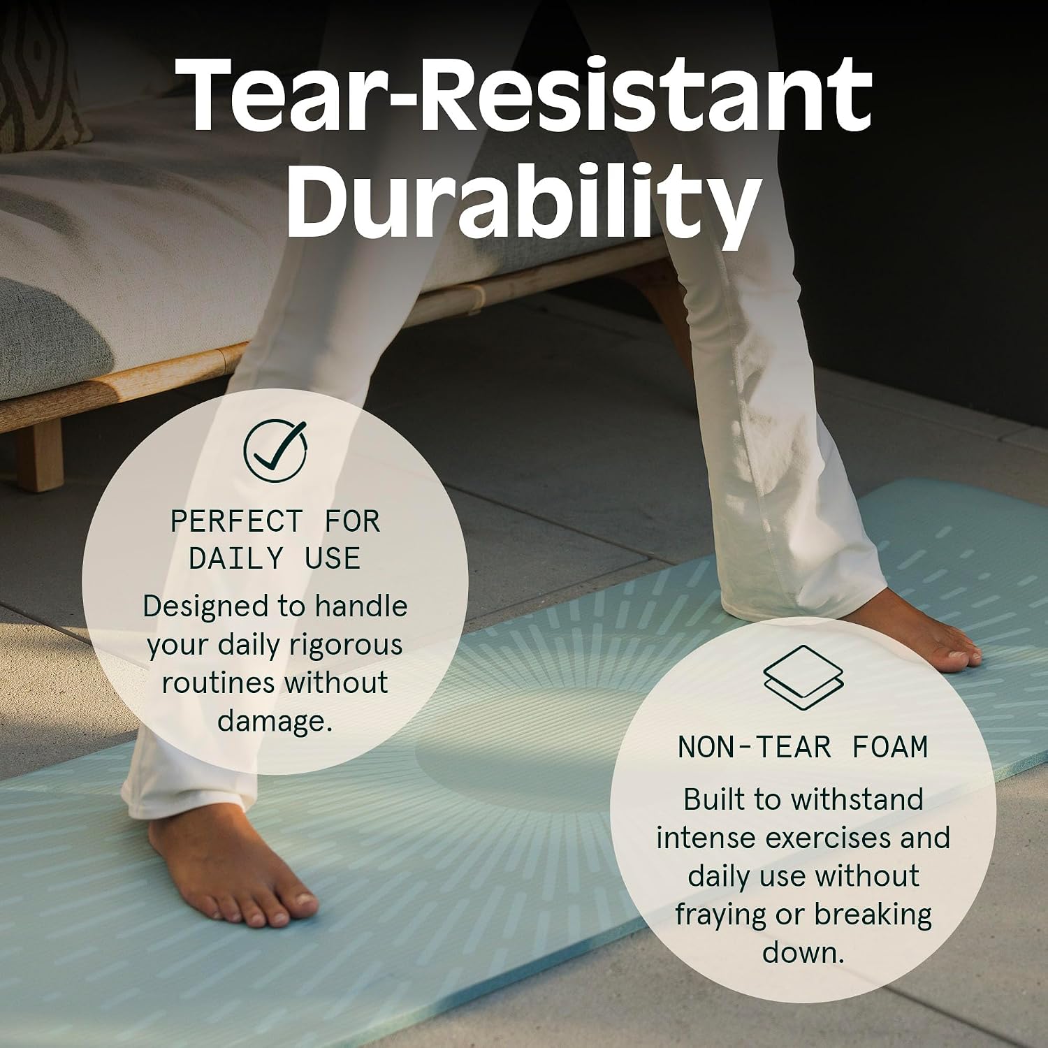Retrospec Solana Yoga Mat Thick 1/2in Non-Slip Workout Mat with Nylon Strap - 72x24in Exercise Mat for Pilates, Stretching & Fitness - BPA Free, Easy Clean - Image 6