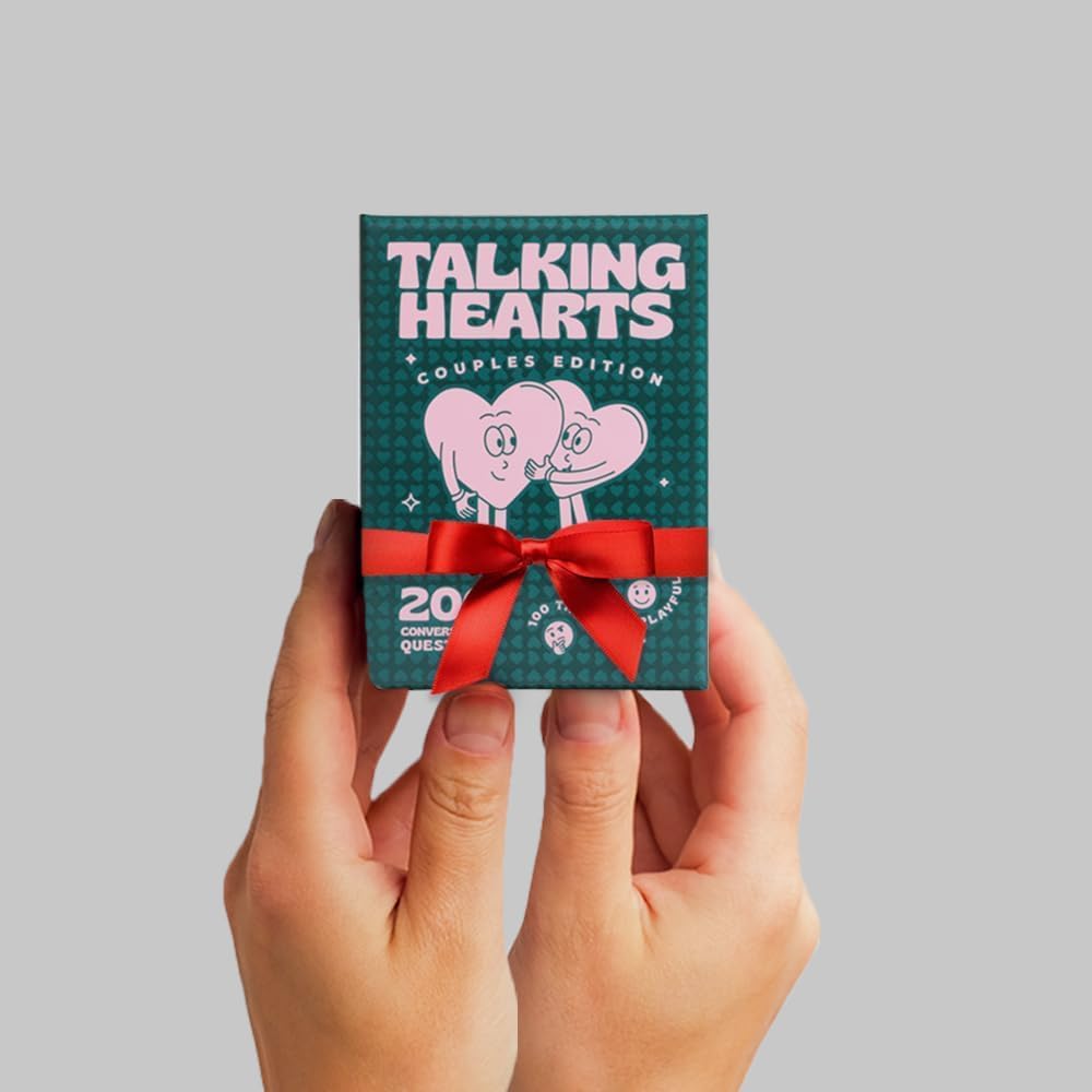 Talking Hearts Conversation Cards - Couple Card Game for Date Nights & Travel Adventures | Great Gift for Couples - 200 Questions & 2 Wild Cards - Image 4