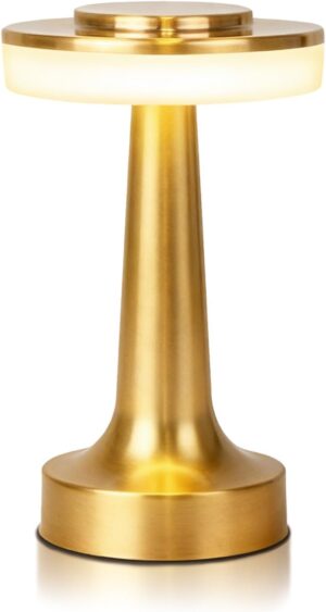 JHPGEOE Cordless Metal Desk Lamp, T...