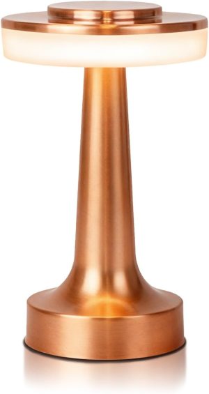 JHPGEOE Cordless Metal Desk Lamp, T...
