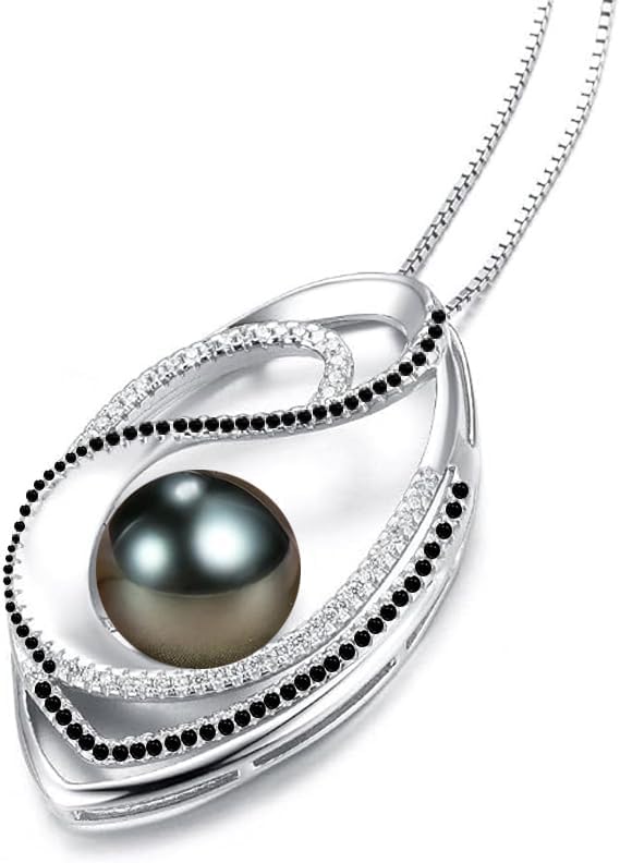 NONNYL Mothers Day Gifts for Mom, Wife, Women - Tahitian Black Pearl Necklace - Wedding, Birthday, Anniversary, Valentine's, Christmas Jewelry - Image 4