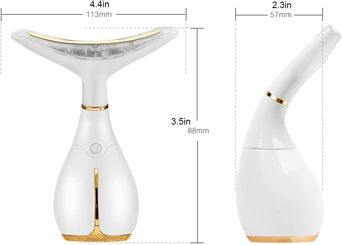 Red Light Facial Massager, Skin Care Tools for Face & Neck Beauty Device, 3 in 1 Face Massager Tool with LED, Thermal, Vibration, Tightenings, Rejuvenation for Women - Image 9