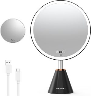 FRANO 10.5″ Makeup Mirror wit...