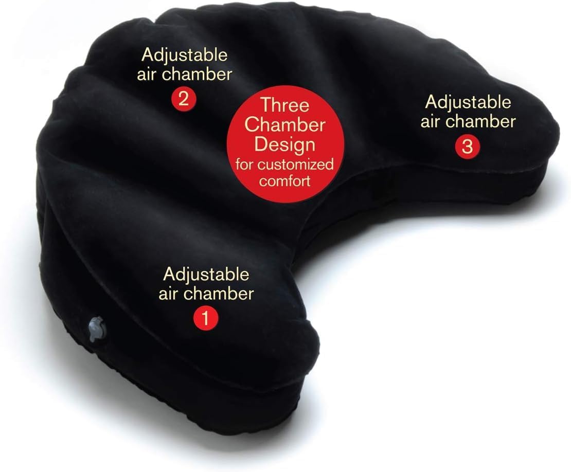 Air Meditator Inflatable Meditation Cushion and Travel Pillow – Meditate on Air in Total Comfort with Adjustable Three-Chamber Design for Enhanced Posture and Portability