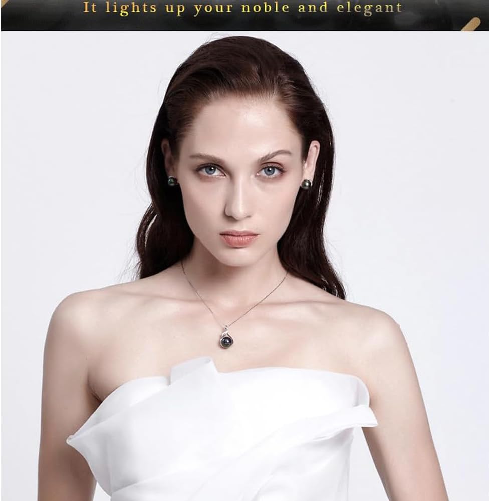 NONNYL Gifts for Women Wife-Tahitian-Black-Pearl-Necklace-Gift for Wife Wedding Birthday Anniversary Jewelry-Mom Girlfriend Her Mothers Day Gifts for Mom Women Valentines Christmas Day - Image 8