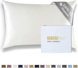 ZIMASILK 22 Momme 100% Silk Pillowc...