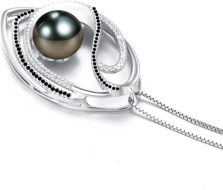 NONNYL Mothers Day Gifts for Mom, Wife, Women - Tahitian Black Pearl Necklace - Wedding, Birthday, Anniversary, Valentine's, Christmas Jewelry - Image 3