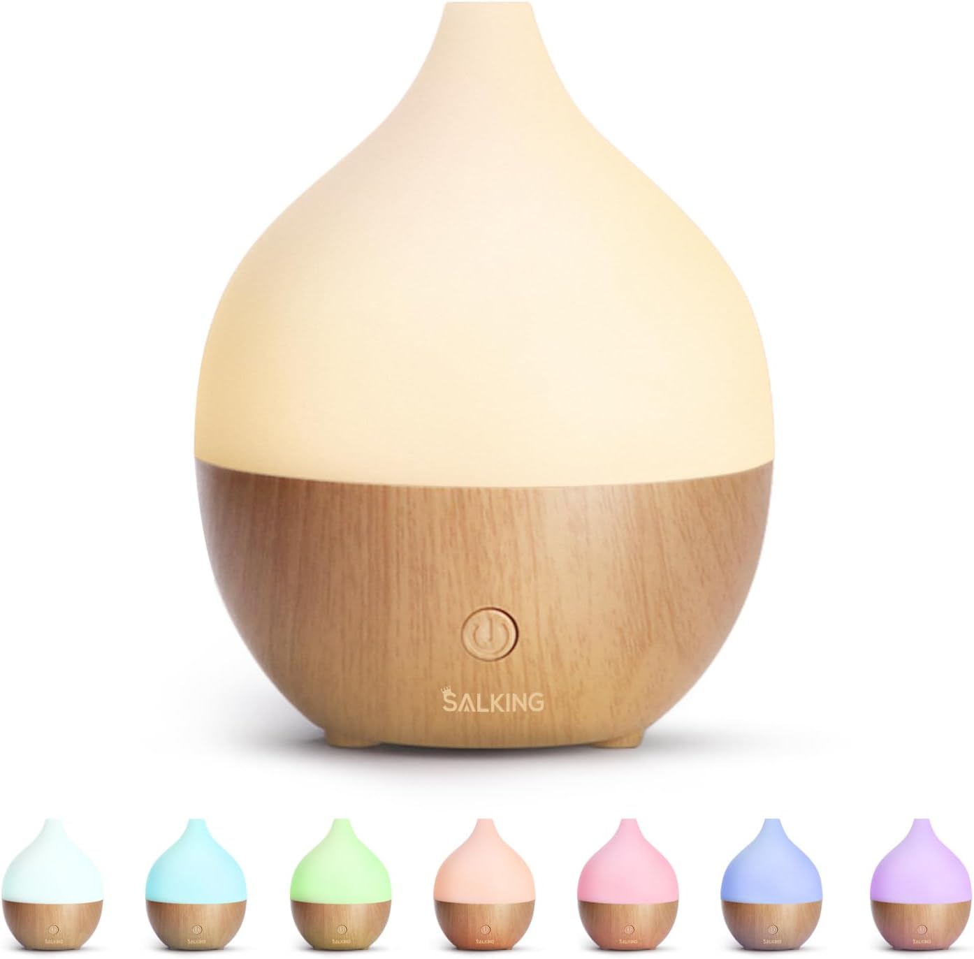 SALKING Essential Oil Diffuser for Home, 100ml Small Aromatherapy Diffuser | Ultrasonic Diffusers for Essential Oils, Warm White Lights, Cool Mist Humidifier with Auto Shut-Off, for Bedroom, Office