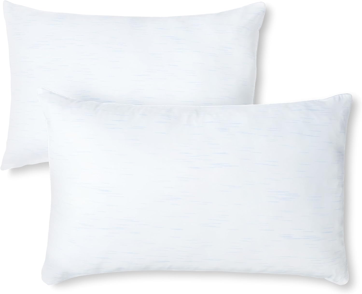 Amazon Basics Cool to Touch Bed Pillow with Hypoallergenic Down-Alternative Fill,Medium for Back Sleepers, Standard, 20" x 26",2 Pack