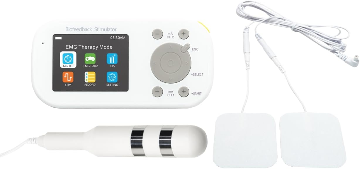 Kegel Toner Plus Biofeedback - Pelvic Floor Exercise Device for Toning and Strengthening, Incontinence - 22 Preset Stim Programs, 6 Biofeedback Games, Full Color LCD Screen, Rechargeable - Image 9