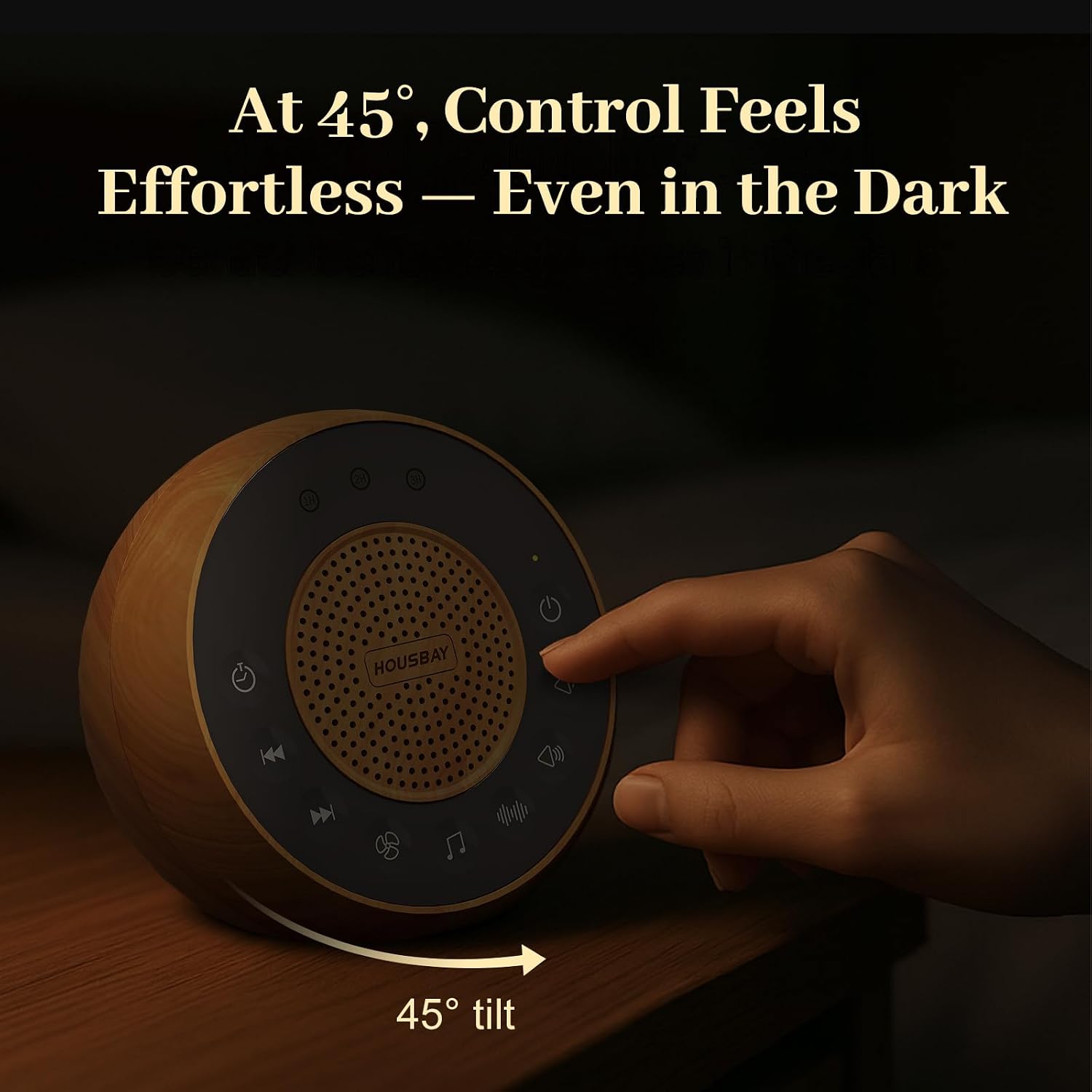 Housbay White Noise Machine with 31 Soothing Sounds, 5W Loud Stereo Sound, Auto-Off Timer, Adjustable Volume, Sleep Sound Machine for Baby, Kid, Adult -Wood Grain - Image 5