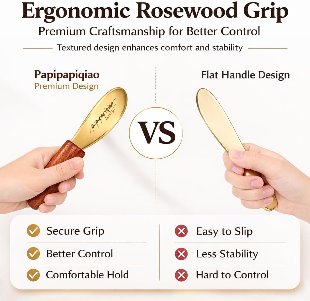 Copper Brass Gua Sha Muscle Scraper Tool with Wooden Handle – H62 Brass IASTM Soft Tissue Massage Tool for Fascia Release & Scar Tissue Relief – Deep Tissue Scraping Tool for Back & Body - Image 4