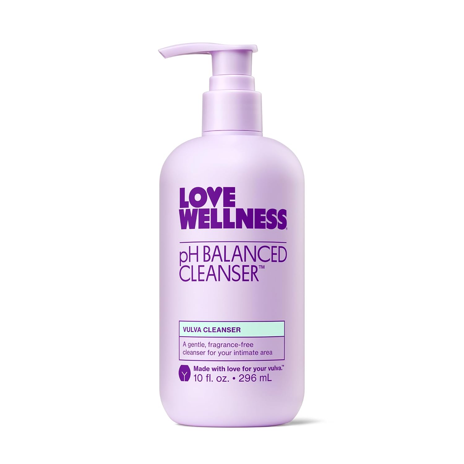 Love Wellness | pH Balanced Feminine Wash | Fragrance-Free | 10 Fl Oz | Aloe vera, Calendula, Carrageenan, Non-irritating, Gentle formula, Sensitive skin, Intimate hygiene, Daily use
