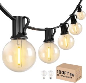 LACHON Outdoor String Lights Waterp...