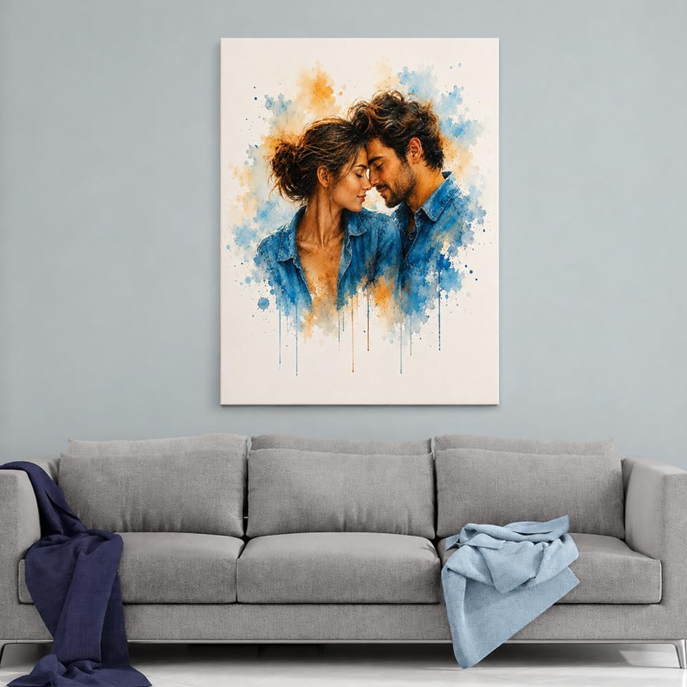 Noni Custom Watercolor Couple Portrait From Photo, Hand Painted Wedding Keepsake Gift for Couples, Parents, Engagement and Home Wall Art 1 - Image 2