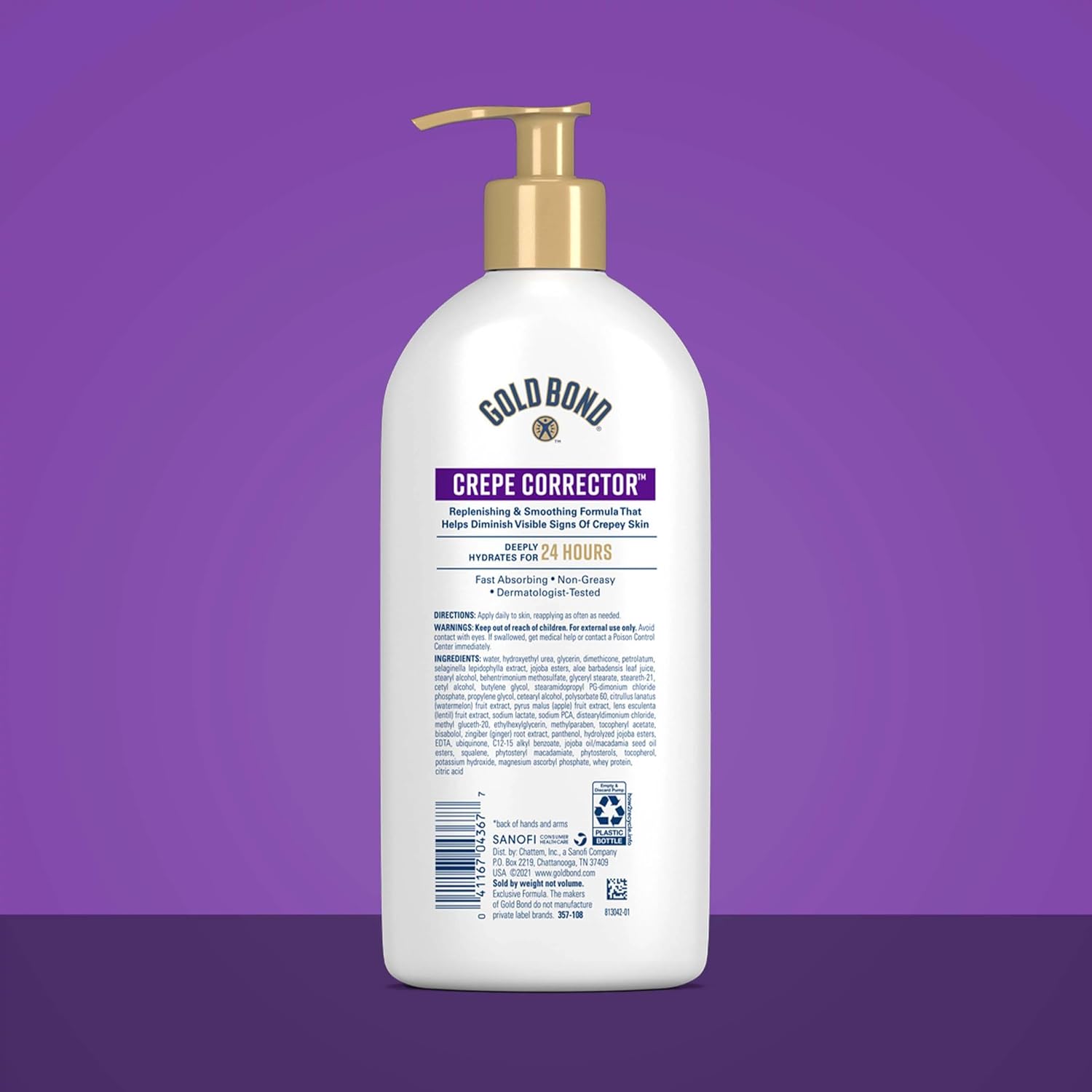 Gold Bond Age Renew Crepe Corrector Body Lotion, 14 Oz | 2022 Product of the Year In Skincare Category, replenishing & smoothing formula, Gold Bond crepe corrector body lotion - Image 2