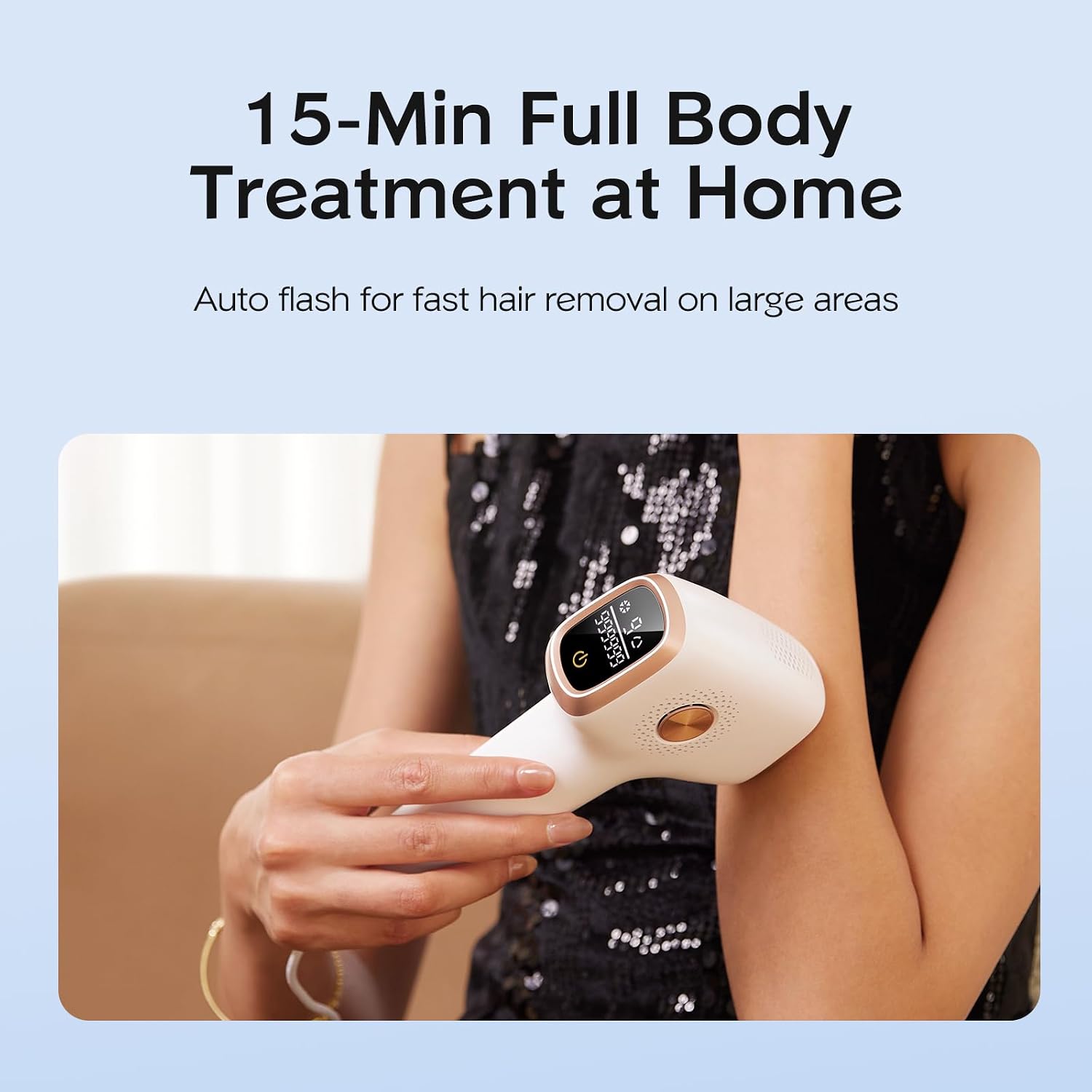 INNZA IPL Hair Removal with Ice Cooling Care Function for Women,Long-Lasting Results,999,999 Flashes Painless Hair Removal, Hair Removal Device for Armpits Legs Arms Bikini Line - Image 7