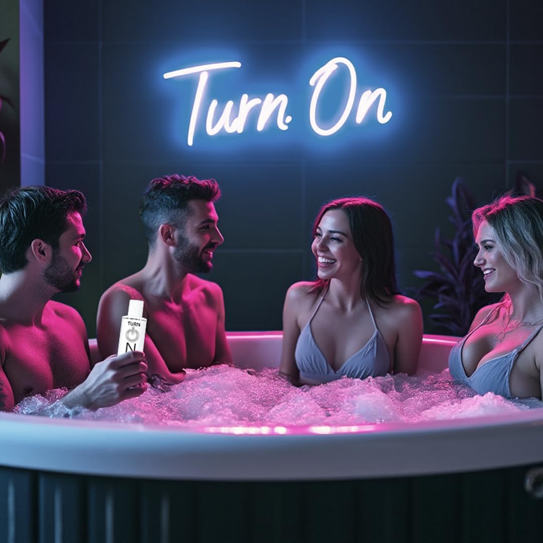 Turn On Silicone-Based Premium Personal Lubricant | Long Lasting Performance, Ultra Slick & Silky Smooth, Condom Safe Lube for Men, Women, and Couples, 8 fl oz - Image 4