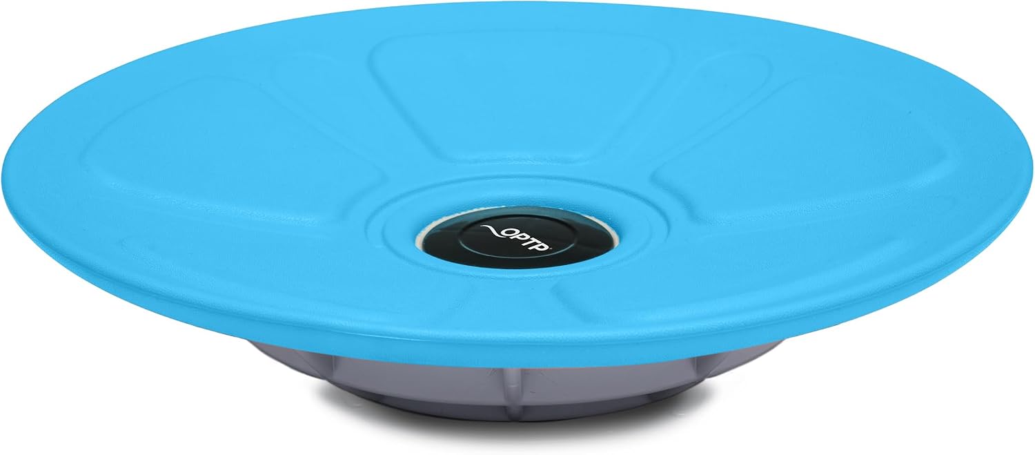 OPTP Pelvic Rocker Core Trainer, Pelvic Floor Training Disc, Blue, 3" x 11" | Core stability & pelvic floor training balance disc & base, hip mobility trainer, SI joint support, pelvic clock exercises