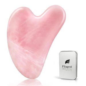 Rose Quartz Gua Sha Facial Tool, 10...