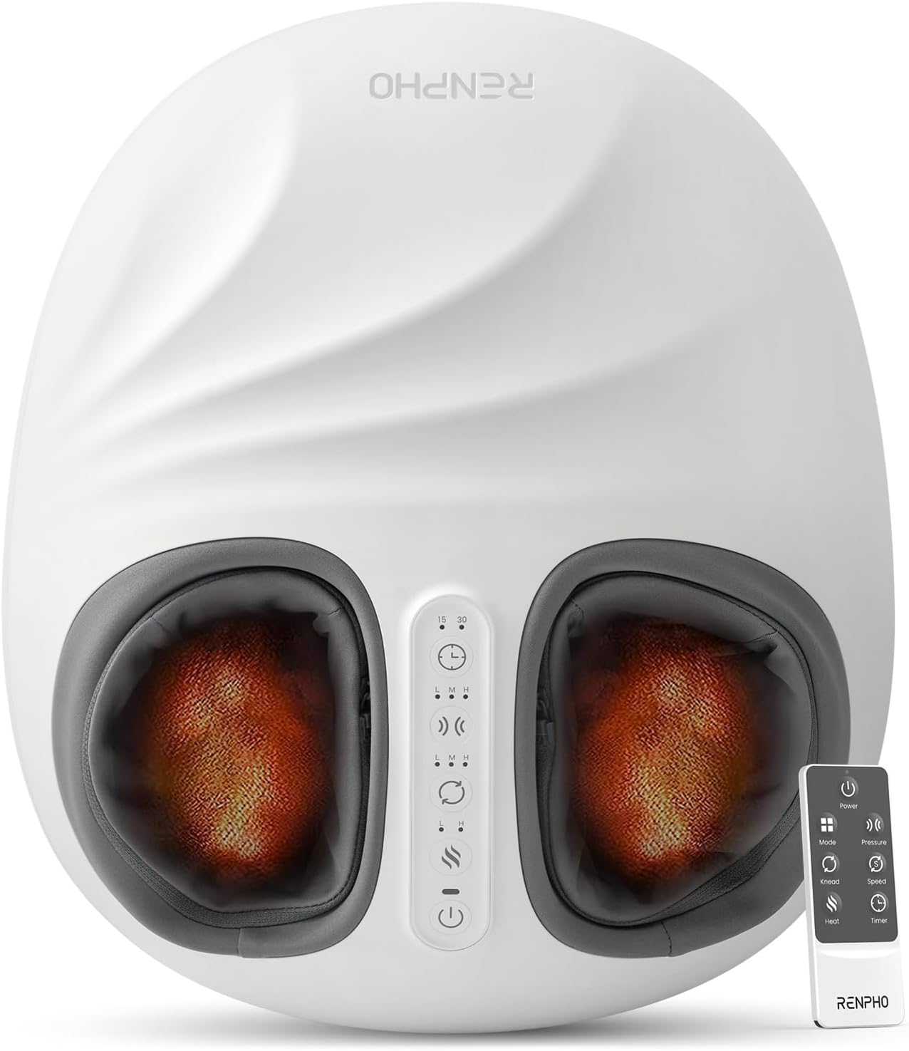 RENPHO FSA Eligible HSA Shiatsu Foot Massager with Heat, Gifts for Women | 3 Modes Kneading & Compression Massage, At- Home Relief & Foot Care for Birthday Gifts, RF Control, Auto Size Fit up to 13