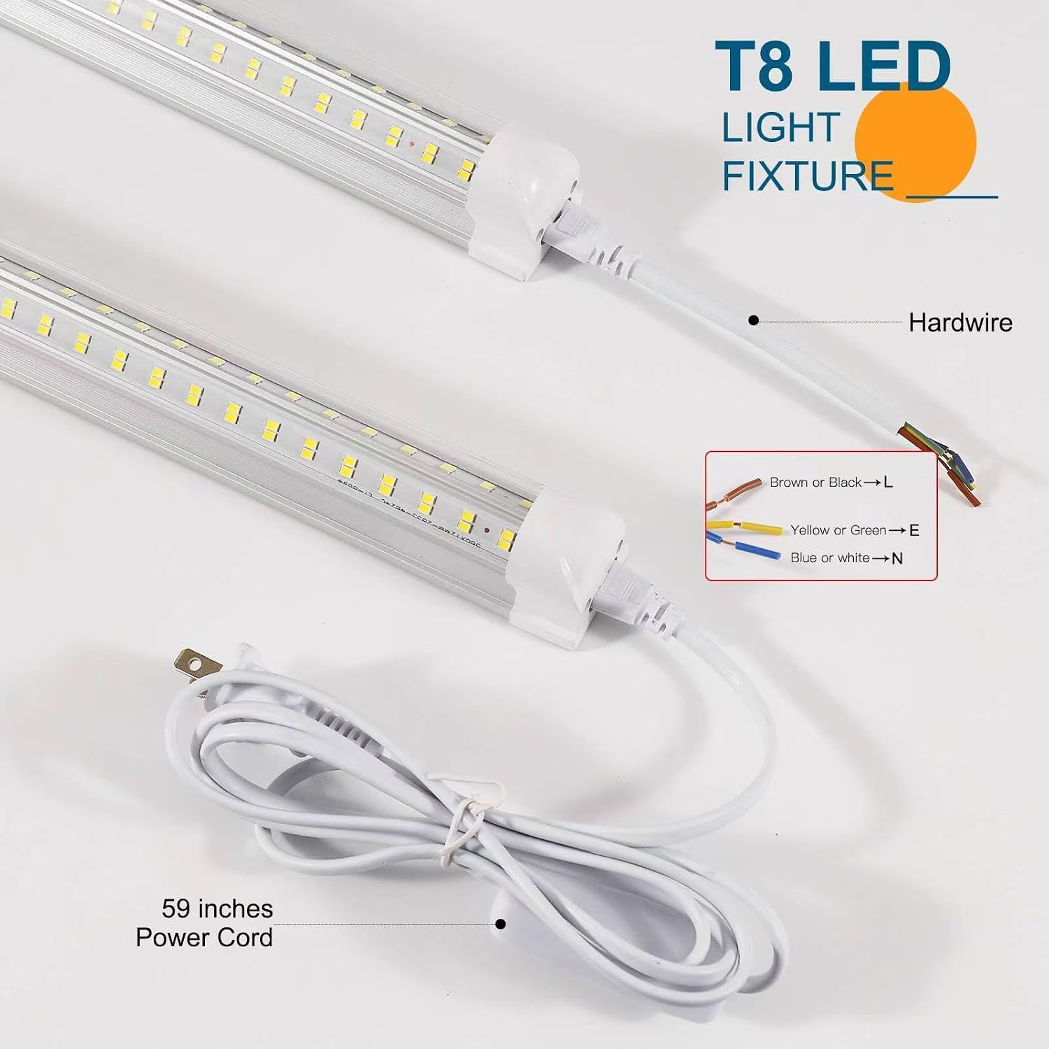 AQIQUUT Led Shop Light,3FT Led Lights 36W 6500K 5000LM Daylight,Led Shop Light 3FT 110V Linkable Clear Cover Integrated V-Shape for Shop Garage Warehouse Workbench Workshop(4-Pack - Image 2