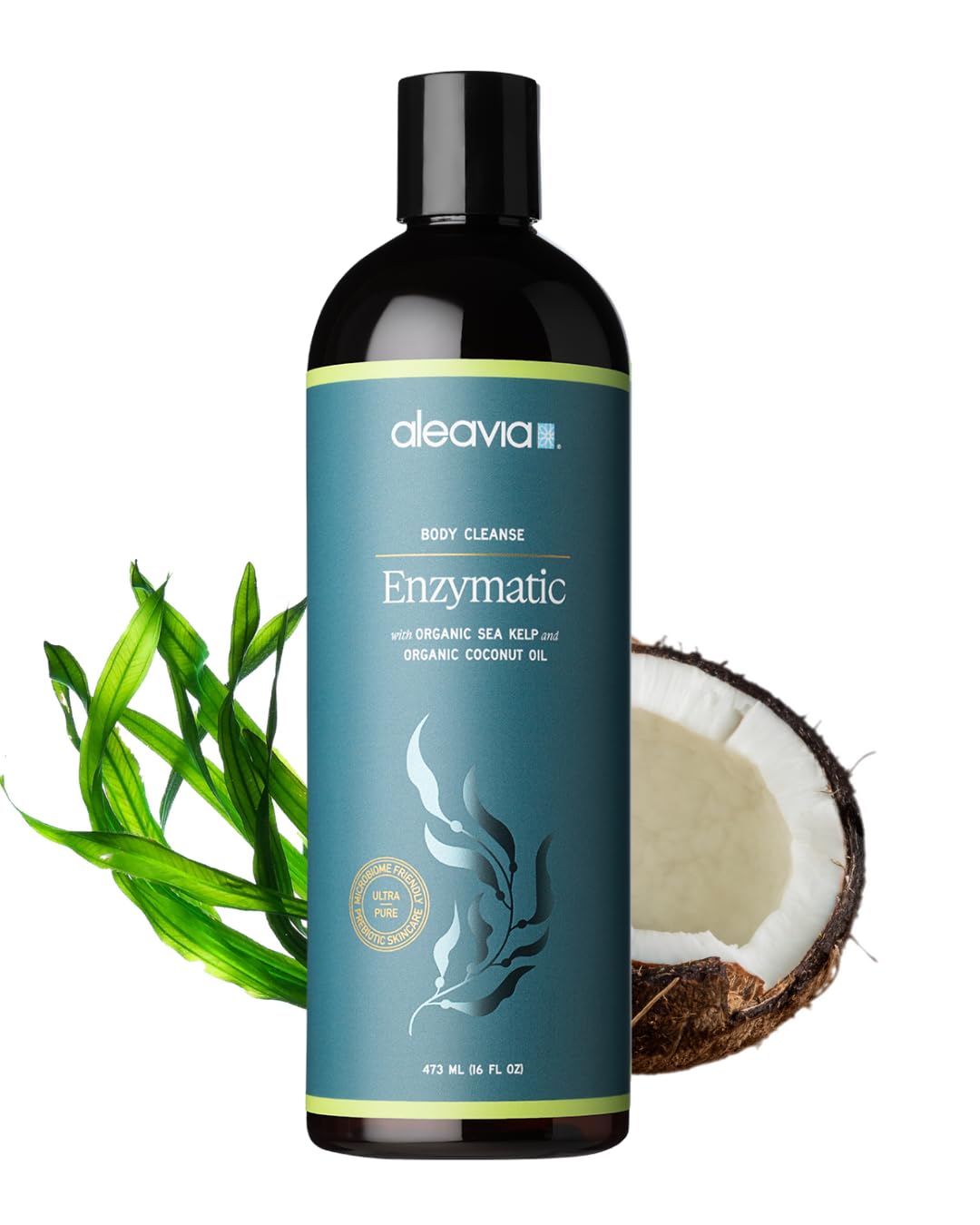 Aleavia Body Cleanse – Organic & All-Natural Prebiotic Body Wash – Fragrance-free and Sulfate-Free Enzymatic Body Cleanser – 16 Oz.