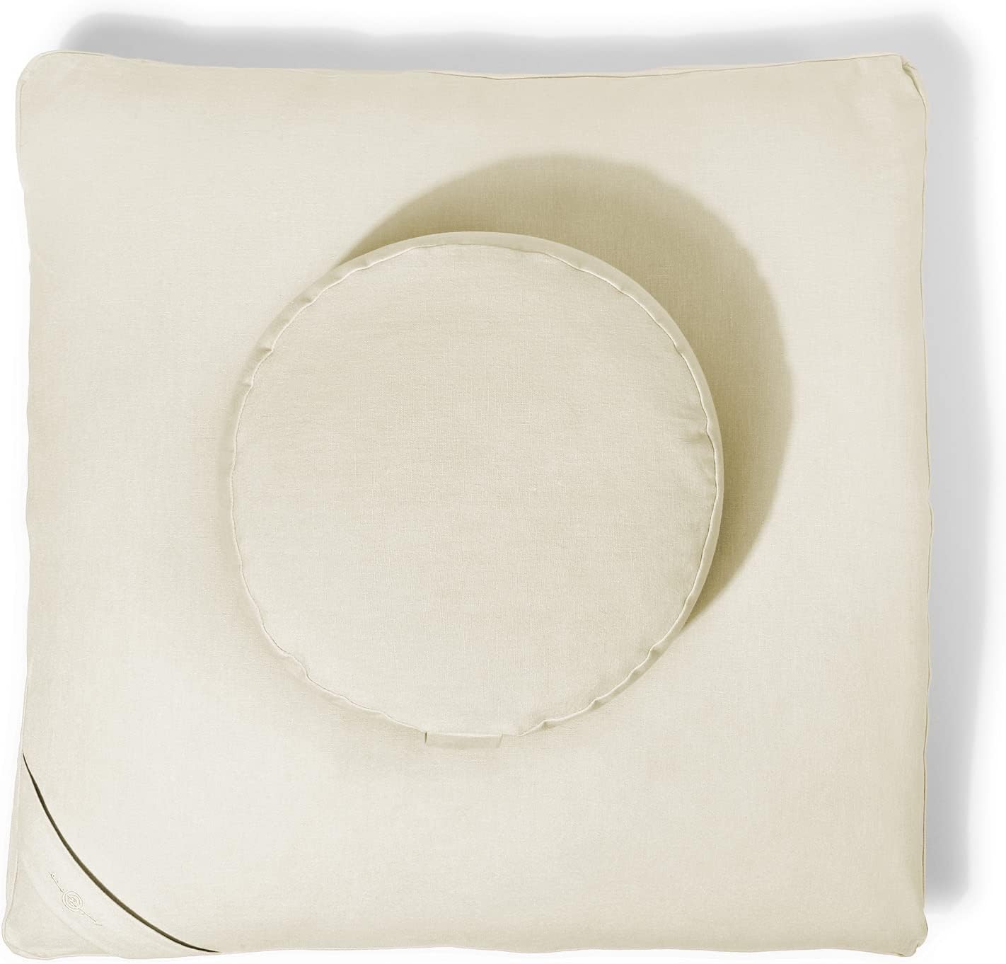 renoo Meditation Cushion Set - Zafu Meditation Pillow and Zabuton Floor Cushion - Adjustable Organic Buckwheat and Cotton Fill - GOTS Certified Cotton Washable Covers - 30x30x10 - Multiple Colors - Image 3