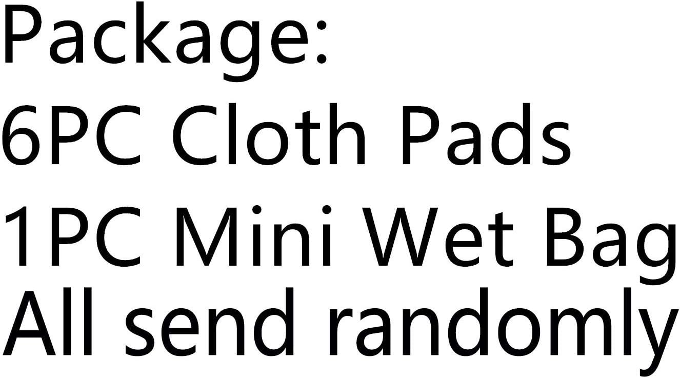 7pcs/Set Reusable Menstrual Pads Including 1pc Mini Wet Bag +6pcs Bamboo Charcoal Cloth Menstrual Incontinence Pads/Reusable Sanitary/Mama Panty Liners (All Randomly Prints) - Image 3