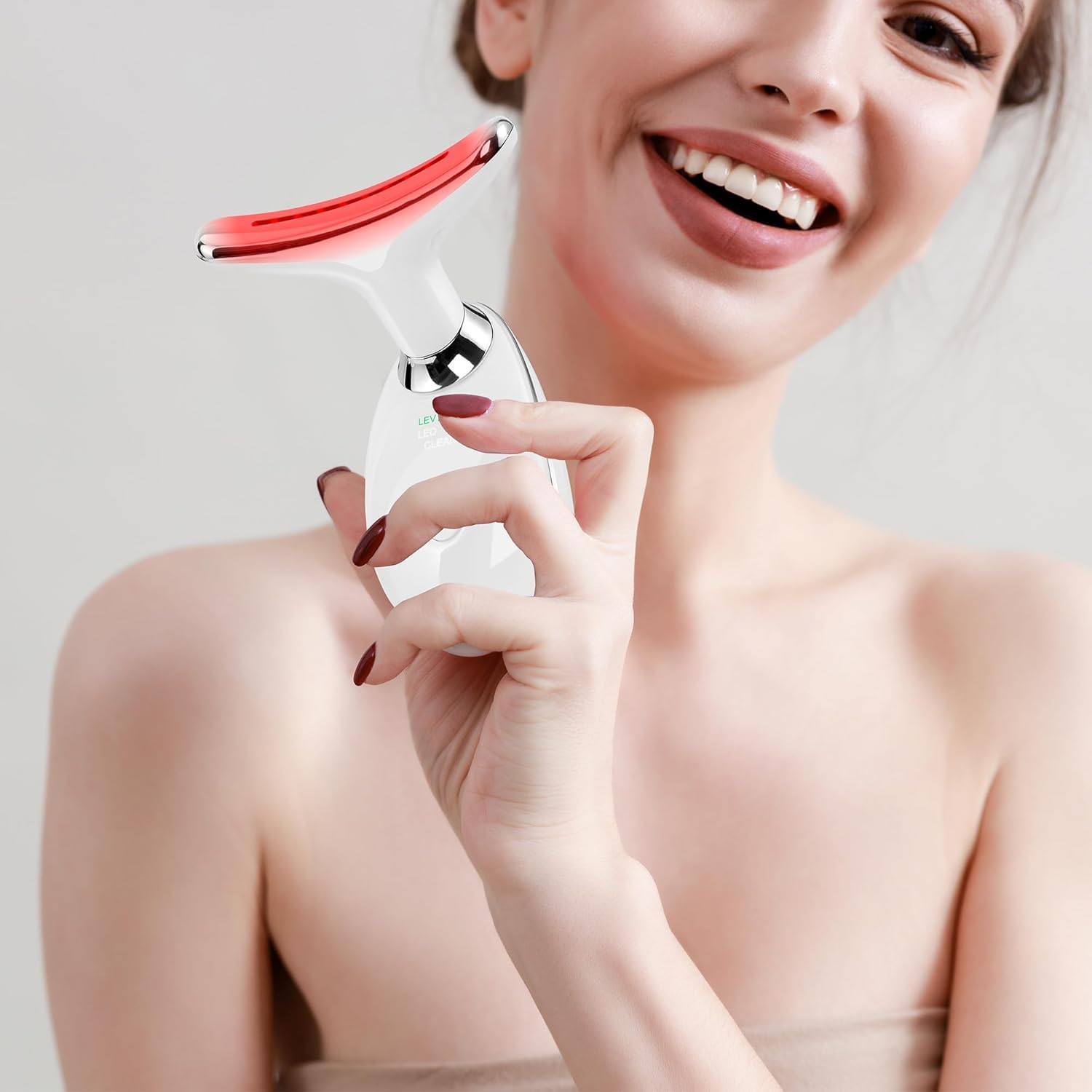 Facial Massager Face and Neck, Face 𝖲 culpting Wand Tool with 7 Color - Birthday, Christmas, Mothers Day, Valentines Day Gifts for Her Women Mom Best Friend Wife Teacher (White) - Image 7