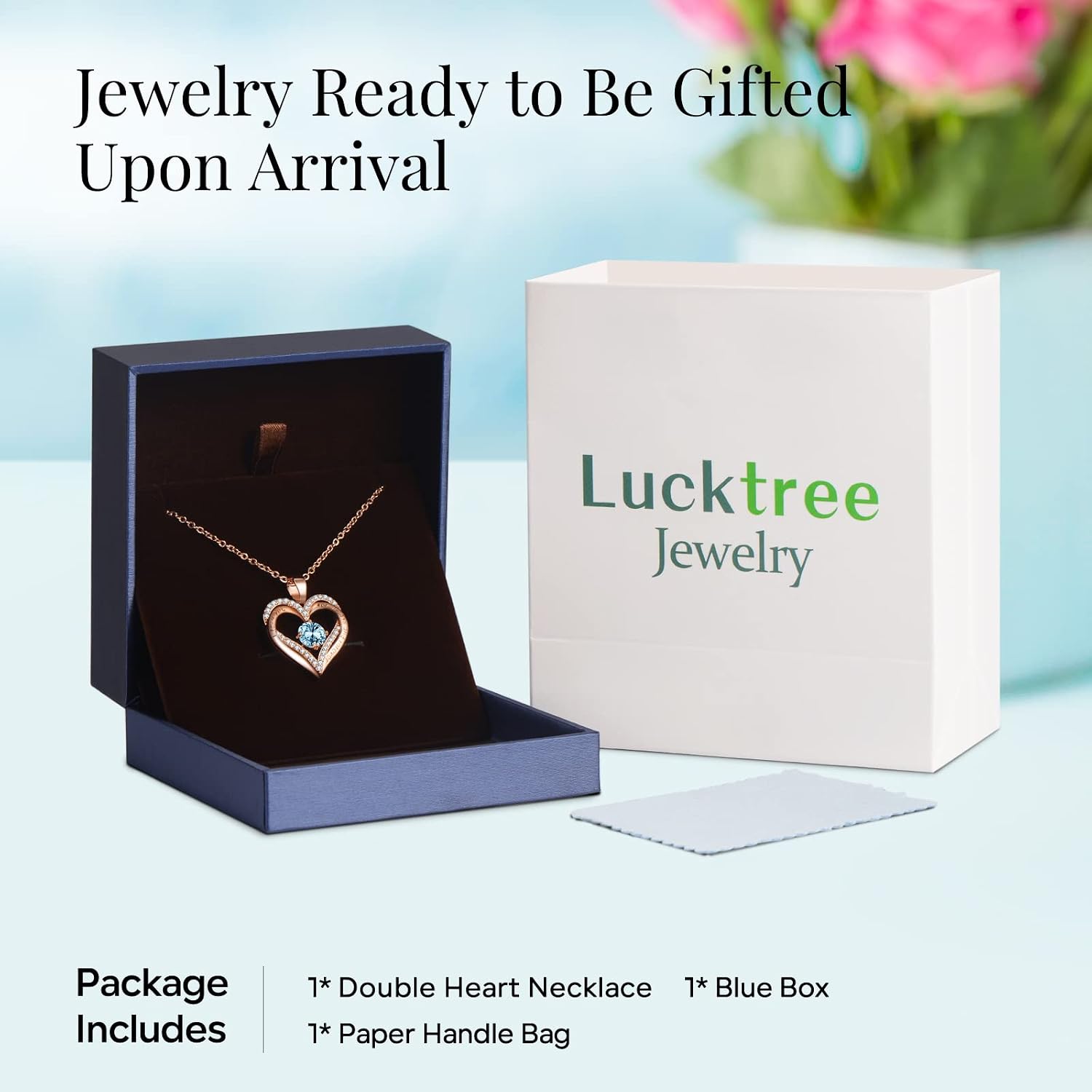 18K Rose Gold Necklaces for Women Birthday Gifts for Women Jewelry for Women Birthday Gifts for Wife Girlfriend Daughter Wife Birthday Gifts for Anniversary Mothers Day Christmas Valentines Gifts - Image 5