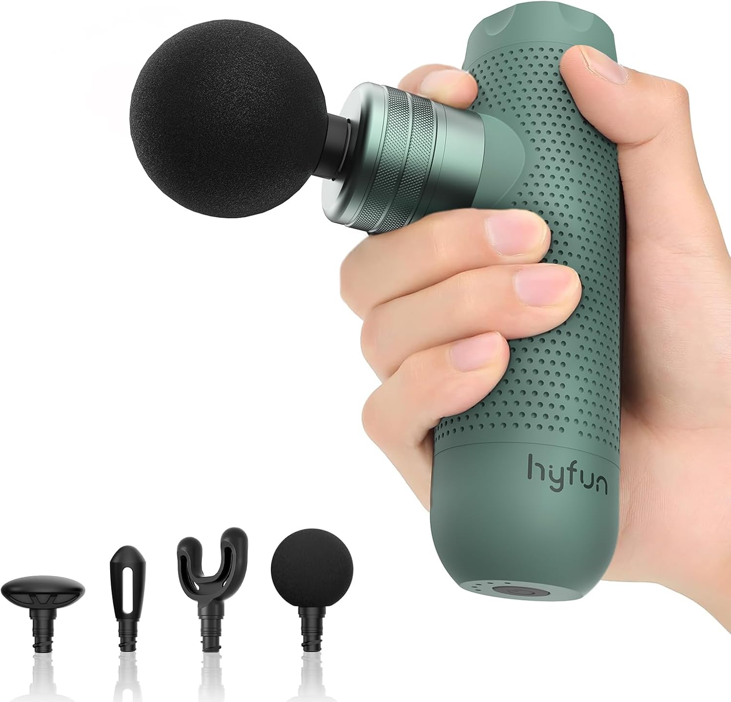 N1 Super Mini Massage Gun, Ultra-Compact Deep Tissue Massage Gun, Portable Travel Handheld Massager, Men & Women Muscle Recovery, Percussion Massager Quiet for Home, Gym, Office, Green