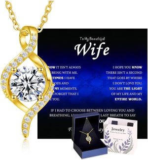 1CT Infinity Moissanite Pendant Nec...