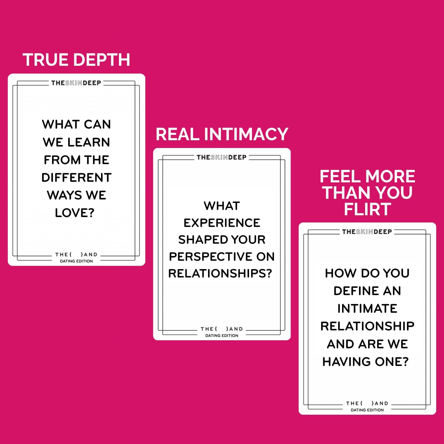 {THE AND} Dating Edition - 199 Thoughtful Conversation Cards for Dating Couples - Questions to Get to Know Your New Person & Create Connections - Fun Date Night Card Game for Adults by The Skin Deep - Image 5