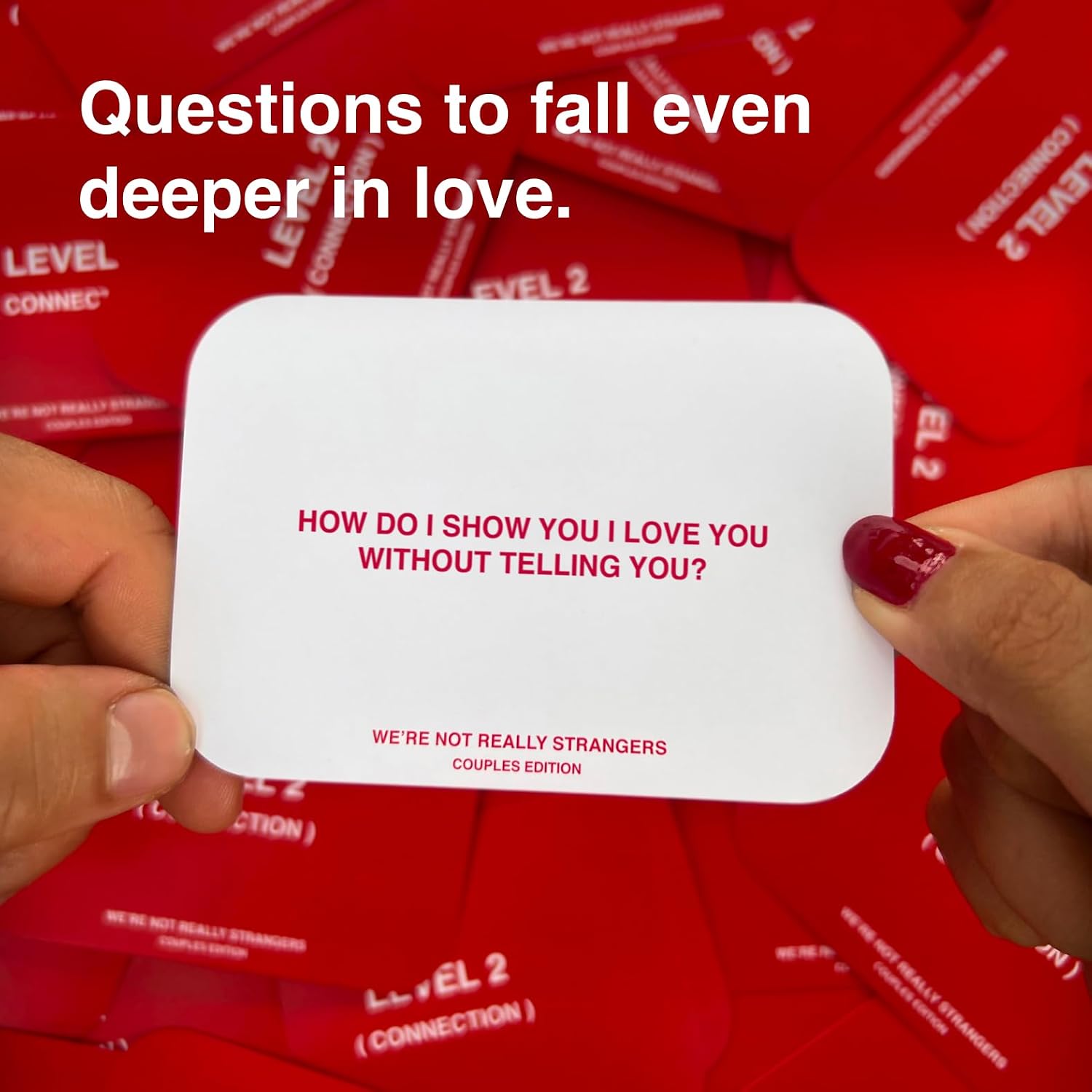 WE'RE NOT REALLY STRANGERS Couples Edition, Conversation Card Game | 150 Conversation Cards for Couples, Couples Card Game for Memorable Date Nights & Game Nights, Ages 15+, 2 Players - Image 3