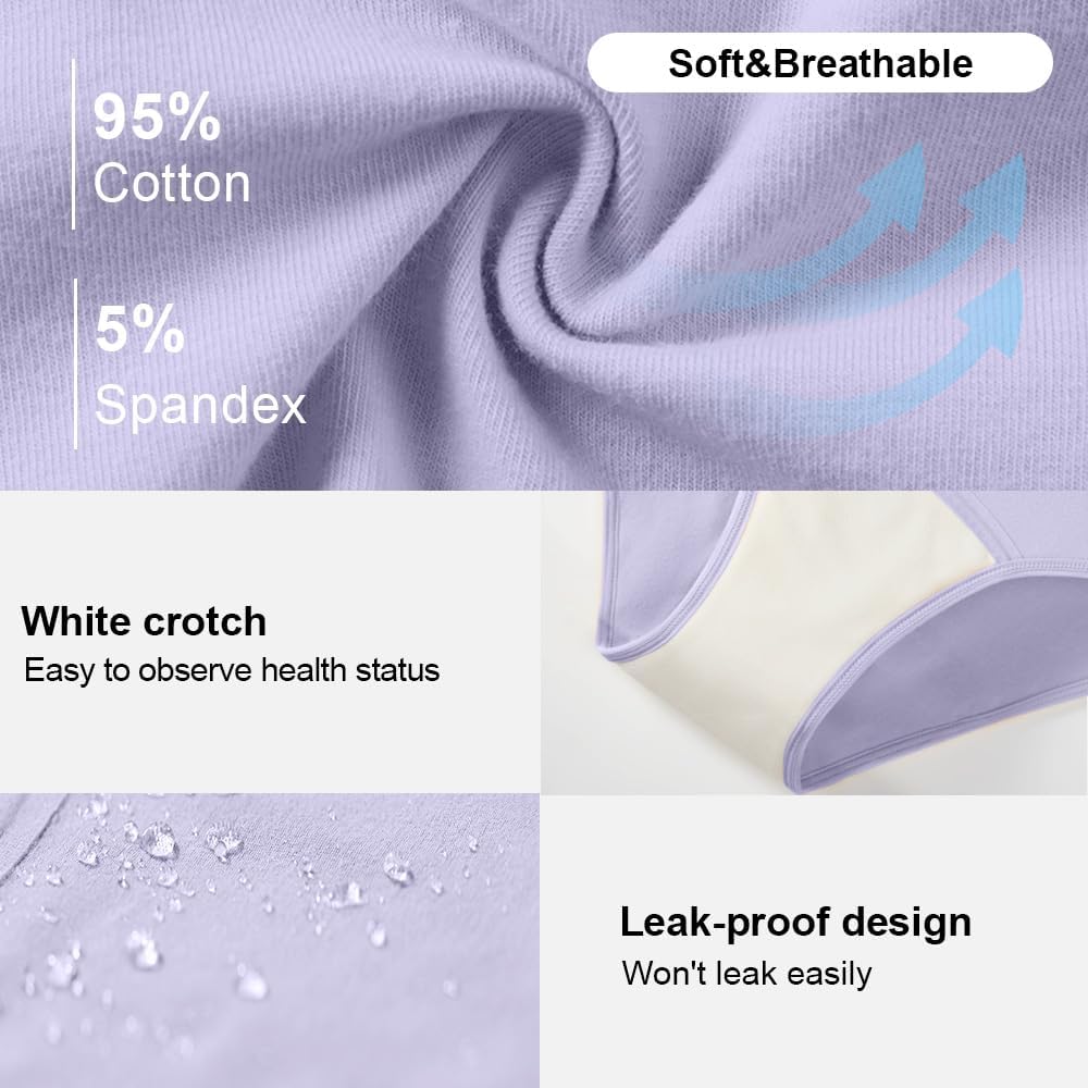Battewa Incontinence Underwear for Women Absorbent 40ml Multicolor L | mid-waist panties,reusable,bladder leak protective briefs,pee proof,waterproof,40ml absorbent for Light to moderate leaks - Image 3