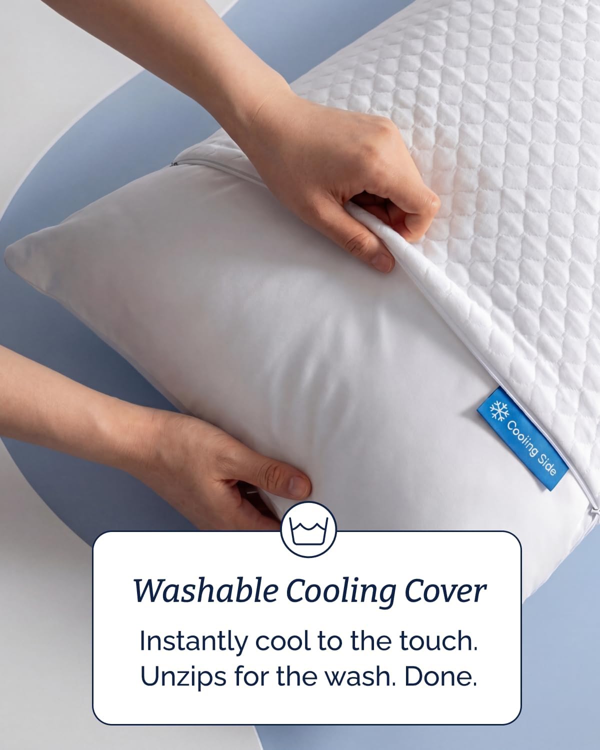 Adjustable Cooling Pillow Queen Size, Arrives Extra Full, Customizable Fill | Rayon Derived from Bamboo, Double-Sided Cooling Bed Pillow for Hot Sleepers, Adjustable Shredded Memory Foam, Soft or Firm - Image 5