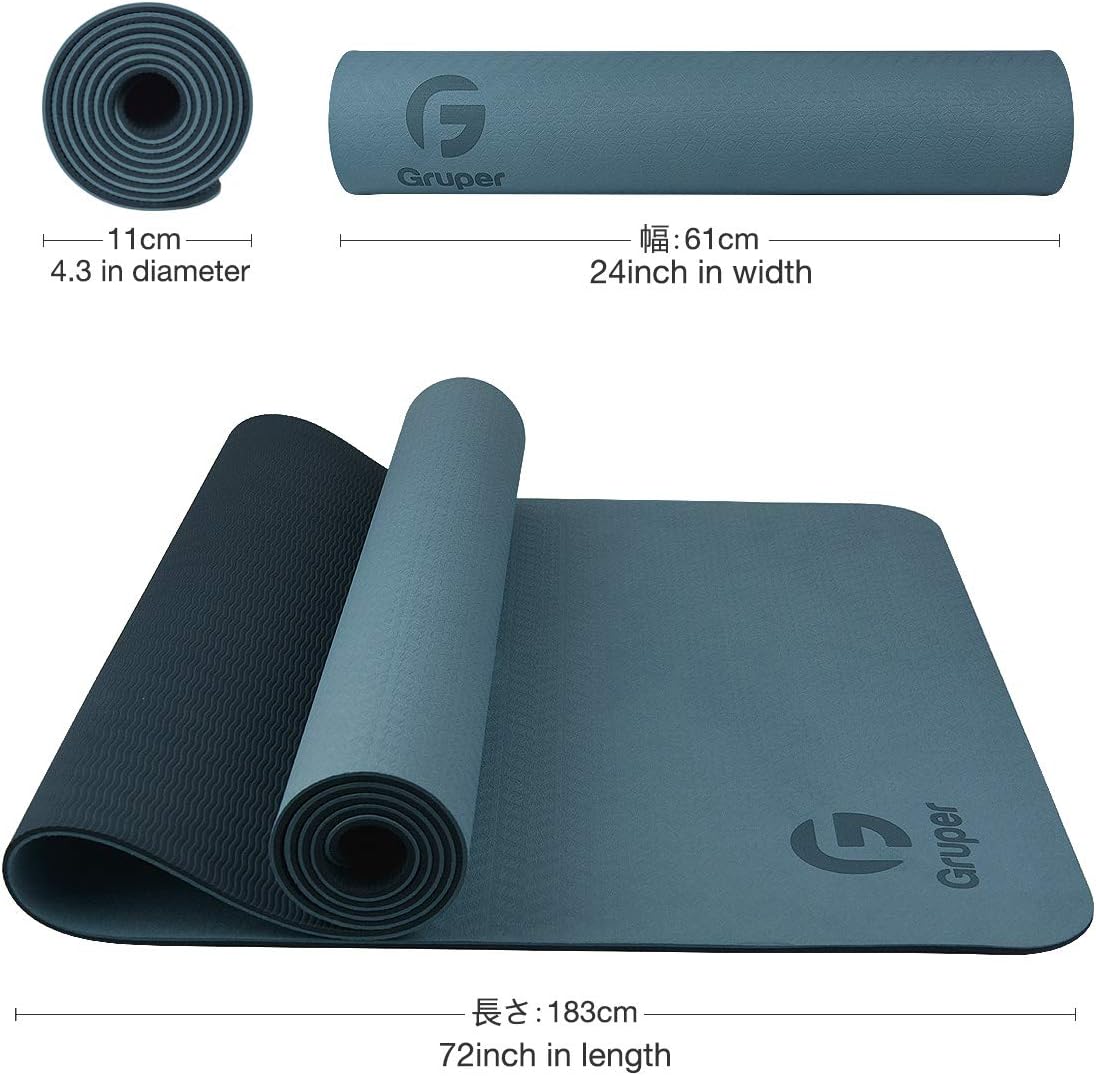 Gruper Yoga Mat Non Slip, Eco Friendly Fitness Exercise Mat with Carrying Strap,Pro Yoga Mats for Women,Workout Mats for Home, Pilates and Floor Exercises - Image 5