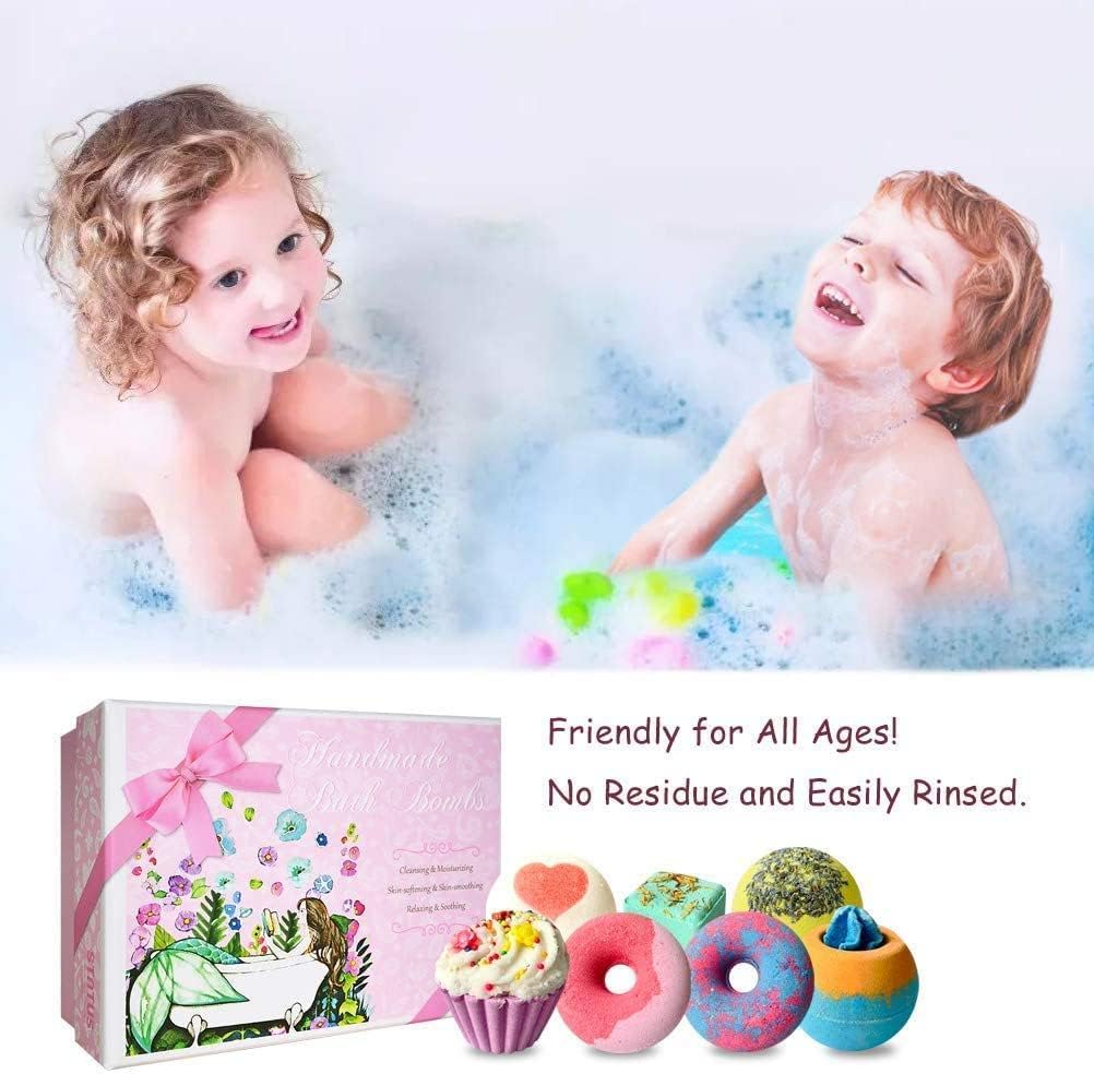 Bath Bombs, 7 Natural Bath Bomb Gift Set, Bubble Bathbombs for Women Kids, Shea Butter Moisturize, Gifts for Mom Her Girlfriend, Mothers Day Gifts, for Birthday Valentines Christmas - Image 5