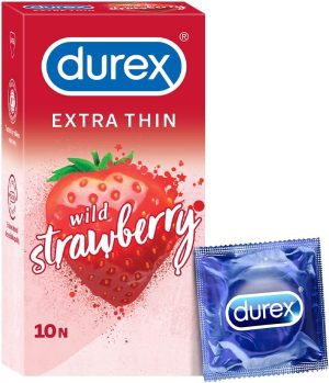 Durex Extra Thin Wild Strawberry Fl...
