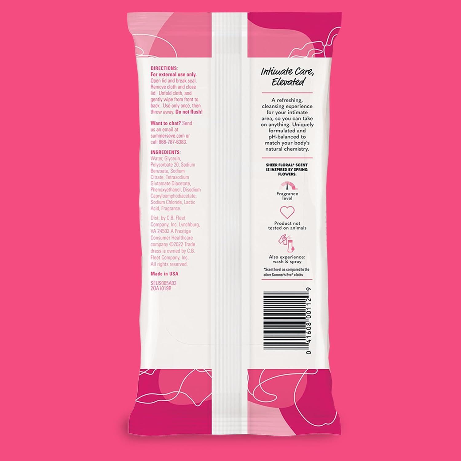Summer's Eve Refreshing Feminine Wipes, Sheer Floral, 32 Count, 4 Pk | Resealable, Vaginal Wipes, Feminine Care to Help Remove Vaginal Odor, Gynecologist Tested, Gentle Wipes Cleanse Intimate Area - Image 7