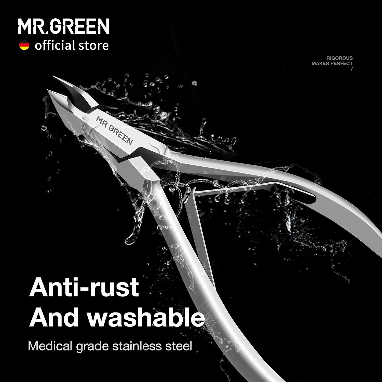 MR.GREEN Cuticle Nippers Nail Manicure Scissors Cuticle Clippers Trimmer Dead Skin Remover Stainless Steel Cutters Beauty Tool With Pusher (Mr-1028) - Image 6