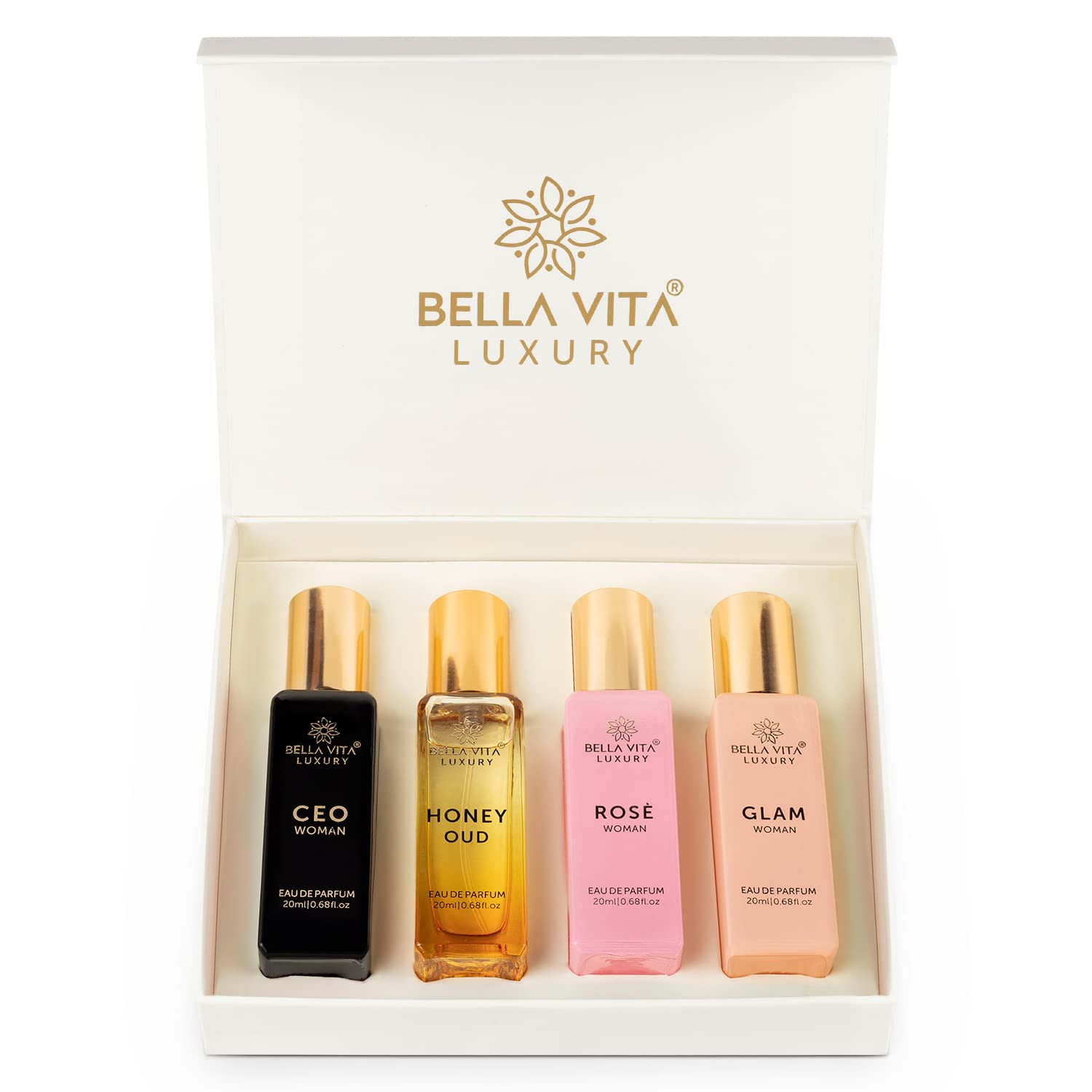 BellaVita Luxury Him and Her Perfume | Valentine's Day Gift Bundle for Men & Women | 8x20ml Mini Perfumes | Woody, Floral, Citrus, Oud, Vanilla & Musk | Couple Gift Set | Travel-Ready Fragrance - Image 5