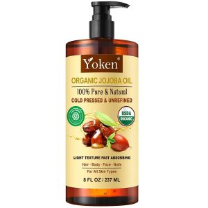 Yoken Organic Jojoba Oil 8oz, USDA ...